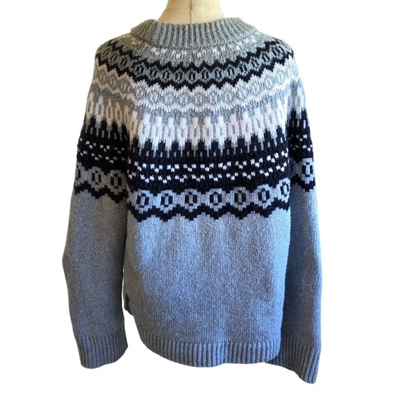 Universal Thread Grey Nordic Pattern Sweater Womens Size XL - Picture 3 of 13